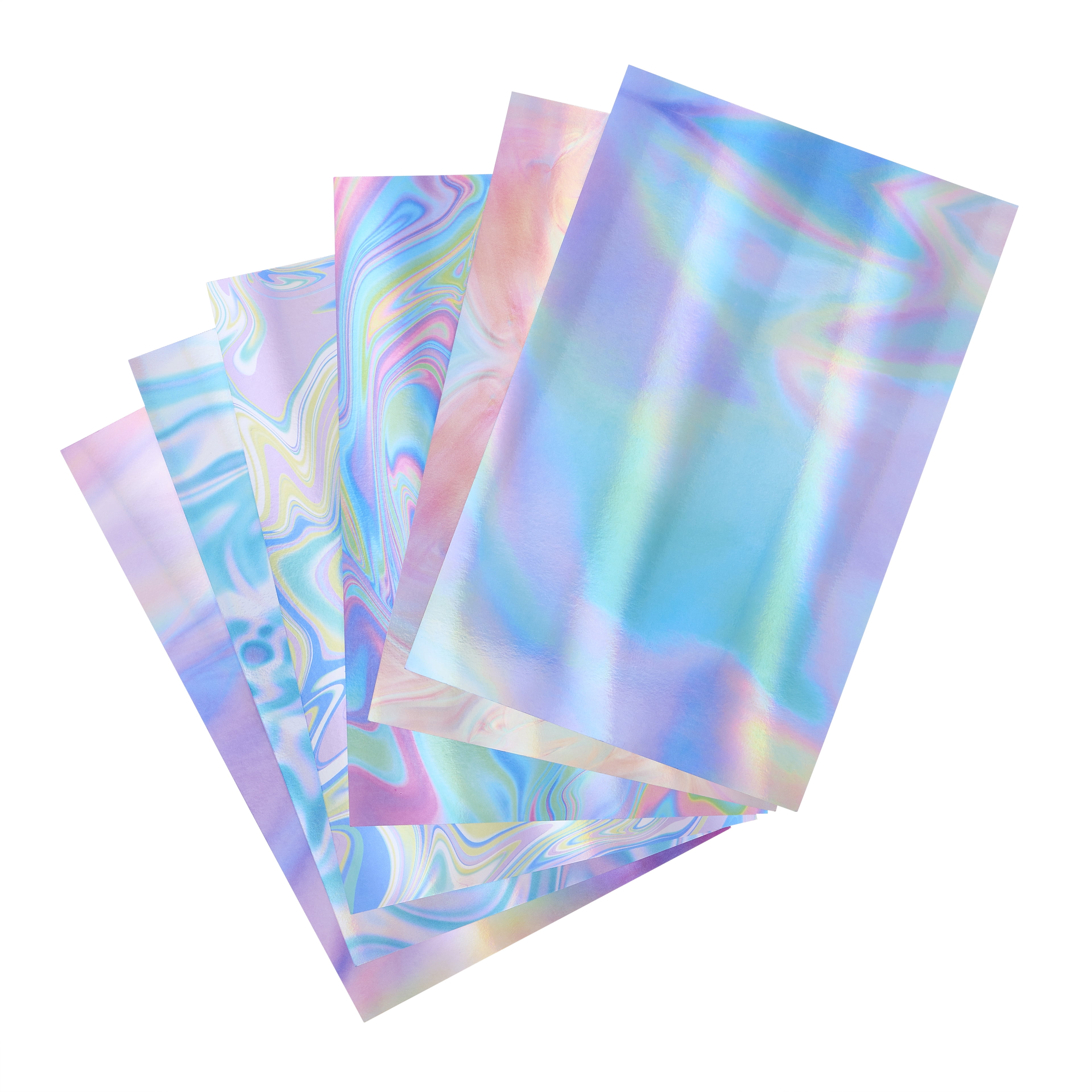 4.5" x 7" Holographic Foil Cardstock Paper Pad by Recollections - Acid and Lignin Free Paper for Scrapbooks - Arts & Crafts - 6 Pack