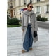 thumbnail image 2 of Abrigo largo de lana de botonadura única para mujer, chaqueta de manga larga con bolsillos y bufanda, elegante, a la moda, para otoño, 2024, 2 of 5