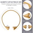 thumbnail image 2 of ZYNERY 2 Pcs Magnetic Curtain TieBacks, Curtain Rope Holdbacks Buckles,Window Tie  for Home Office Hotel Window Decorative(Gold), 2 of 7