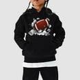thumbnail image 2 of QITESHIPIN Big Kids Super Bowl Football Print Pullover Hoodie Long Sleeve Sport Fan Graphic Sweatshirt Black,4-5 Years, 2 of 6