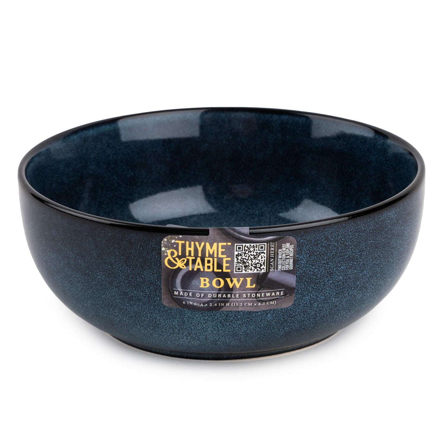 Bol en grès Thym & Table, bleu atlantique
