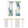 thumbnail image 6 of Blue Hydrangea Blackout Curtains for Bedroom/Living Room, Farmhouse Butterfly Spring Floral Thermal Insulated Kitchen Drapes with Grommets, Light Blocking Window Treatment, 2 Panels 52" x 63", 6 of 7