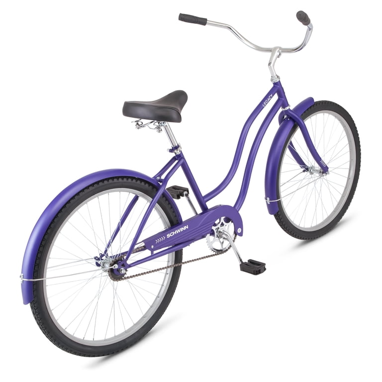 SCHWINN ビーチクルーザー パープル Schwinn Legacy Cruiser Bike, 26 - Inch Wheel, Single Speed, Purple
