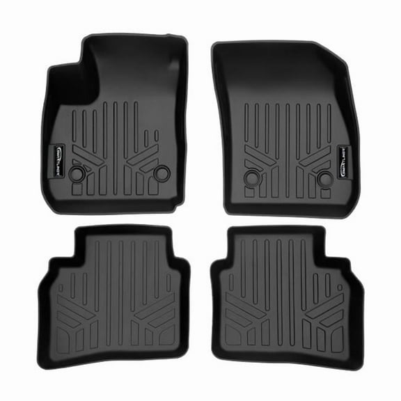 SA0553-B0553 Custom Fit All Weather 2 Row Floor Mat Liner Set for 2021-2023 Buick Envision, Black