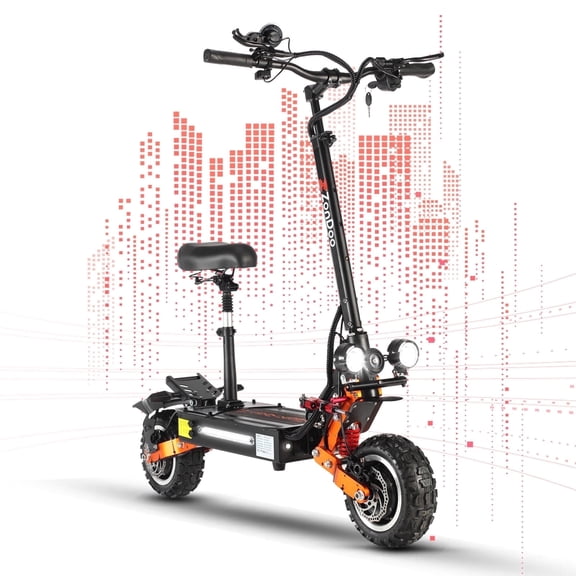 ZO01 Plus Electric Scooter for Adults with Seat & Steering Damper - 6000W Dual Motor 58 MPH Fast Scooter, 60 Miles Long Range 60V35AH Battery, 11" Off Road Tubeless Tires, Heavy Duty Scooter