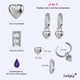 thumbnail image 5 of Aretes Mujer 2 en 1 tipo Arracadas de Corazón,  LuckyLy  Acero Inoxidable Baño Oro Rosa 14k, Oro 14k o Plata y Zirconia Cúbica – Joyería para Mujer, Regalos para Mujer San Valentín y Navidad, plateado, 5 of 6