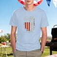 thumbnail image 2 of WEIWEN Mens 4th of July T Shirts Big and Tall Casual 250 Anniversary USA Tshirts Shirts for Men 250th American 250 Years 4th July 2026 T-Shirts Man Clothing Light Blue, L, 2 of 5