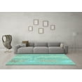 thumbnail image 3 of Ahgly Company Indoor Square Abstract Light Blue Modern Area Rugs, 6' Square, 3 of 4