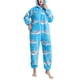 thumbnail image 2 of Mono con Capucha Difusa Ropa de Dormir Lindo Estampado de Animales Cálido Manga Larga Pantalones Largos Pijamas de Lana Mono para Mujeres Hombres Tipo 4 L, 2 of 6