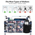 thumbnail image 6 of FINPAC Large Walker Tote Bag with Cup Holder, Folding Walker Attachment Hands-Free Storage Basket Mobility Aid Accessory Pouch for Elderly, Senior, Blooming Hibiscus, 6 of 8