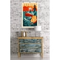 thumbnail image 3 of Florida, Woodblock (24x36 Giclee Gallery Art Print, Vivid Textured Wall Decor), 3 of 3