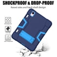 thumbnail image 5 of Case for iPad Mini 6, Kickstand Shockproof Kids Proof Case Heavy Duty High Impact Resistant Hybrid Three Layer Rugged Defender Full Body Protection Case, Blue, 5 of 7