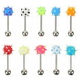 thumbnail image 3 of HOOUN 10 Pcs Creative Tongue Stud Decor Hairy Ball Pin Piercing Jewelry Kit Ring Miss, 3 of 9