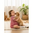 thumbnail image 5 of Cenuakty Toddler 0-18M Girls Romper, Short Sleeve Doll Collar Plaid Flower Infant Bodysuit Summer Clothes, 5 of 9