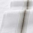 thumbnail image 2 of Aston & Arden Turkish Cotton Hand Towels (4-Pack, Thick 600 GSM, 18x32 in., Ultra Soft and Plush, White with Brown Ombre Striped Border, 2 of 7