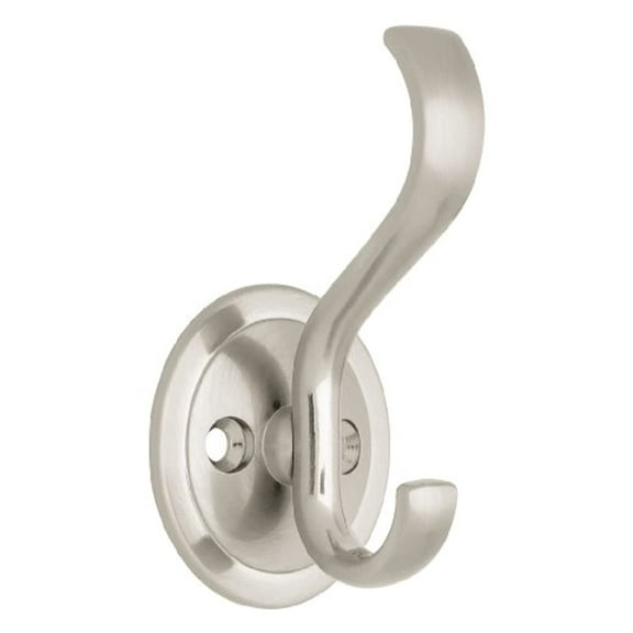 Liberty Coat and Hat Hook with Round Base, Satin Nickel