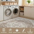 thumbnail image 3 of Hasoo 8' x 10' Area Rug for Living Room Boho Vintage Rug Non Slip Throw Rugs Floral Bedroom Rug, Camel, 3 of 6