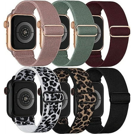 Recoppa Nylon Elastic Compatible with Apple Watch Bands 40mm 44mm 38mm 45mm 41mm 42mm for Women Men, Bracelet Band for iWatch Ultra Series 8 7 6 5 4 3 2 1 SE 2nd Gen 1, Assorted Color
