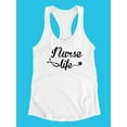 thumbnail image 3 of Nurse Life Racerback Tank Women -SPIdeals Designs, Female Large, 3 of 4