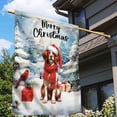 thumbnail image 3 of Merry Christmas Brittany Spaniel Enjoys Woofmas Winter Xmas Holiday House Flag 28x40in Double Sided Brittany Dog Lover Gifts Idea Outdoor Decor - 02022, 3 of 5
