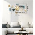 thumbnail image 4 of 33"Large Wall Clock – 3D Metal Ginkgo Leaf Decorative Wall Clock, Non-Ticking Wall Clocks Battery Operated, Modern Clocks for Living Room, Gift-Ready for Home or Office, 4 of 6