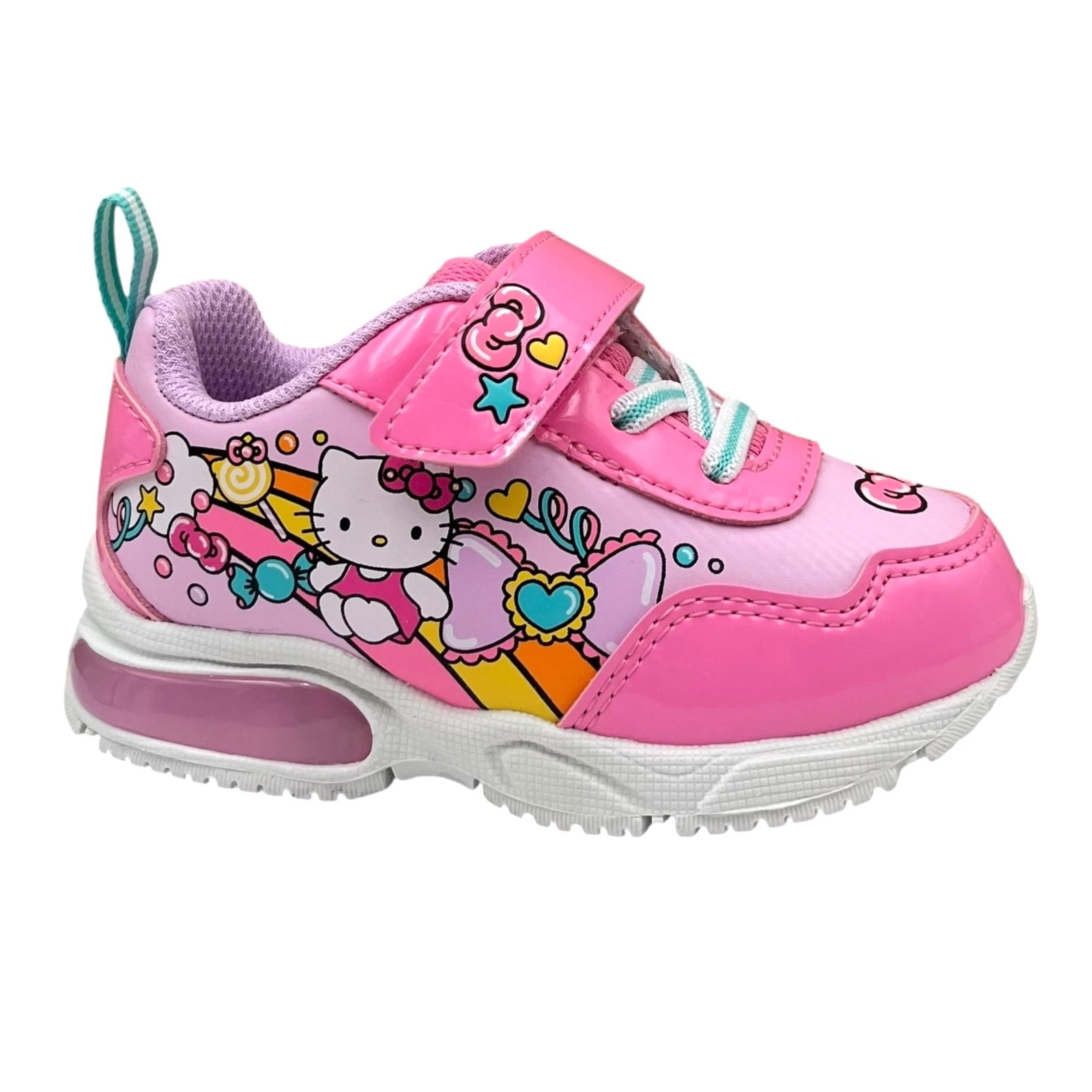 Hello Kitty Toddler Girls Slip-on Light-up Sneakers Size 7 Pink-lavender-aqua