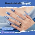thumbnail image 2 of modelones Blue Nail Polish, 6 Colors Cat Eye Glitter Gray Shimmer Holographic Clear Quick Dry Mini Starter Set, Long Lasting Art DIY Manicure Kit at Home for Women, 2 of 7