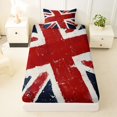 thumbnail image 3 of Manfei Vintage Union Jack Twin Sheets,Red White Navy Bedding,3 Pieces,1 Fitted Sheet and 1 Pillowcase, 3 of 6