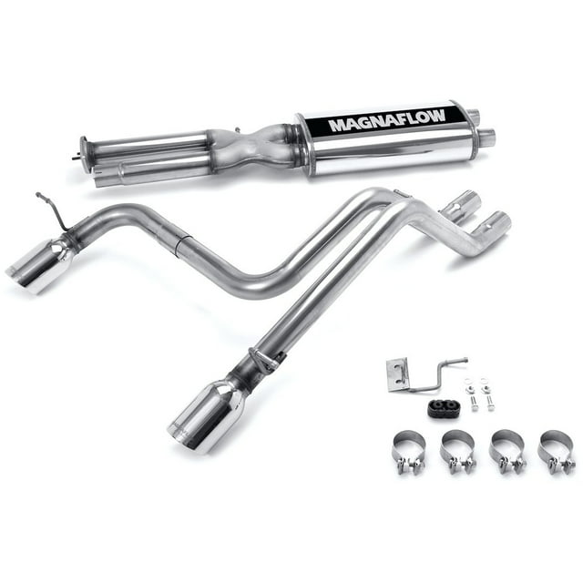 Fits 2003-2006 Hummer H2 Magnaflow Performance Exhaust System Kit 16673 Exhaust System Kit Cat-Back System; Stainless Steel; With Muffler; 3 Inch To 2-1/2 Inch Pipe Diameter