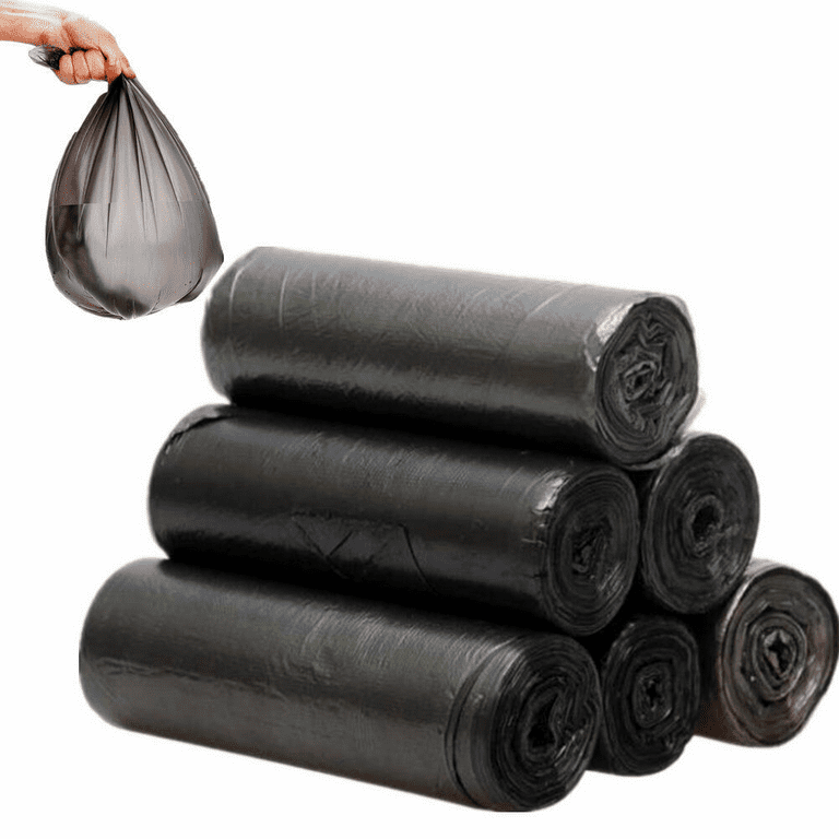 100pcs Small Trash Bags Black Trash Can Liners Disposable Plastic