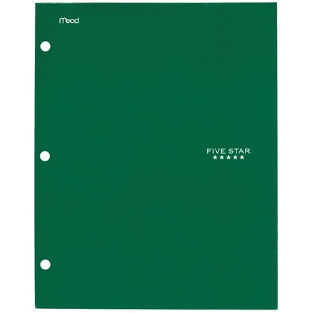 Five Star 4-Pocket Paper Folder, Electric Green (33629)