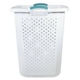 Home Logic 2.5 Bushel XL Lamper Plastic Laundry Basket, White, Adult