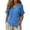 04# Blue, variant on Women's Summer Linen Shirt Solid Colour Short Sleeve V-Neck T-Shirts Chic Elegant Casual Loose Breathable Blouse XXL 04# Black