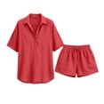 thumbnail image 5 of Linen Sets For Women 2 Piece Women'S Athletic Clothing Sets Womens Summer Sets Travel Outfits For Women 2 Piece Outfits For Women Work Out Set Women Linen Shorts Set Summer Work Top, 5 of 5