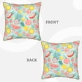thumbnail image 3 of Fotbe Bright Peach Pattern Velvet Decorative Throw Pillow Covers with Elegant Piping, Soft Plush Cushion Cover for Sofa, Bed, Car, Office-20"x20", 3 of 8