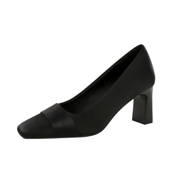 Women Square Toe High Heels 7CM Sexy Pumps Silk Wedding Evening for Bride Prom Party