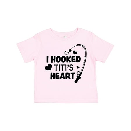 

Inktastic I Hooked Titi s Heart with Fishing Rod Gift Toddler Boy or Toddler Girl T-Shirt