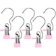 thumbnail image 1 of Ganchos de acero inoxidable para ropa, 7 unidades, antideslizantes, portátiles, para colgar ropa (rosa), 1 of 5