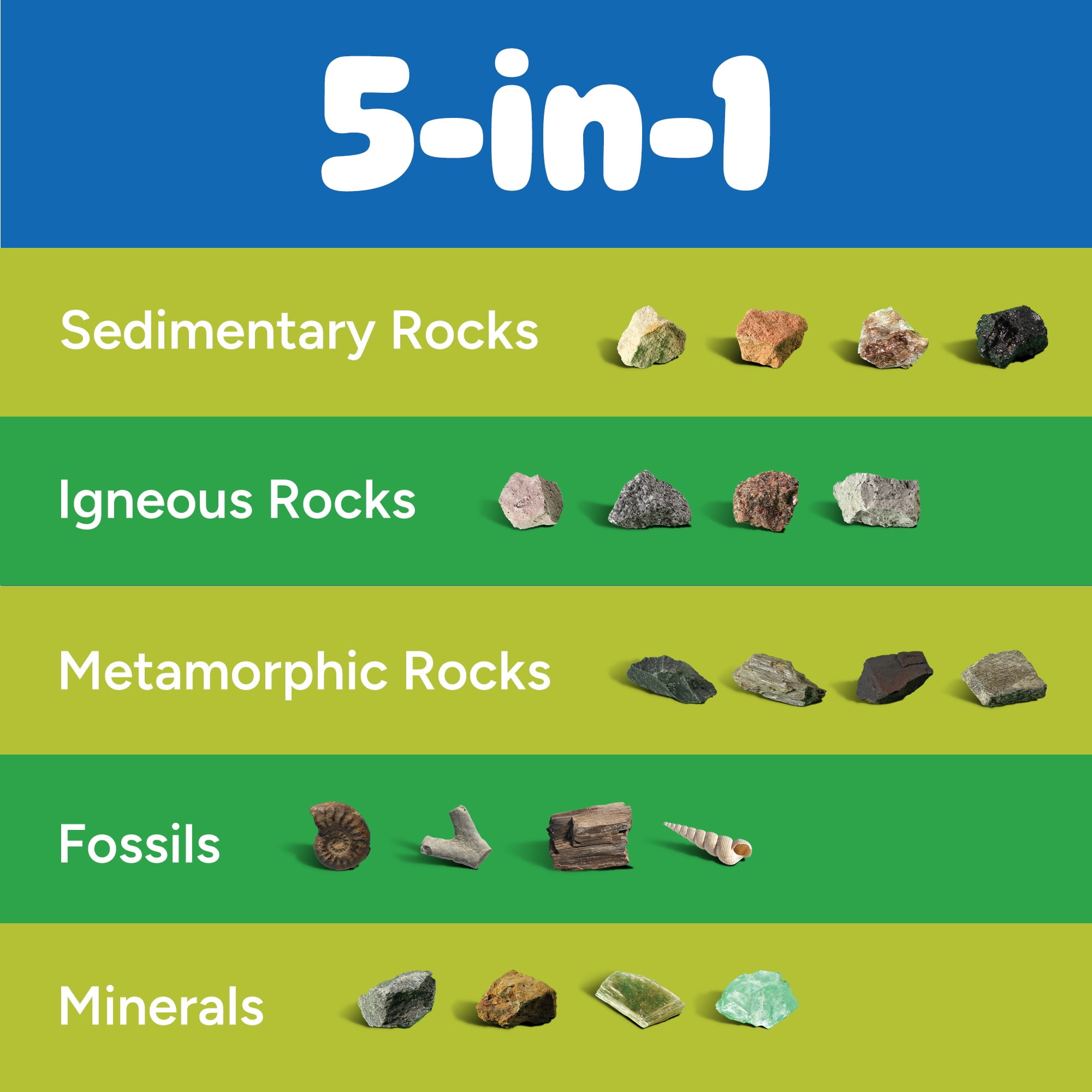 Educational Insights Complete Rock, Mineral, and Fossil Collection, STEM Kits for Kids