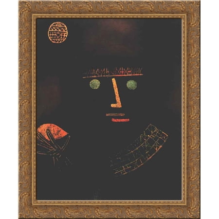 Black Knight 24x20 Gold Ornate Wood Framed Canvas Art by Paul Klee