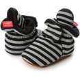 thumbnail image 3 of Baby Booties Newborn Boys Girls Fleece Boots Non Slip Grippers Stay On Slipper Socks Infant First Walker Winter Warm Crib Shoes, 3 of 7