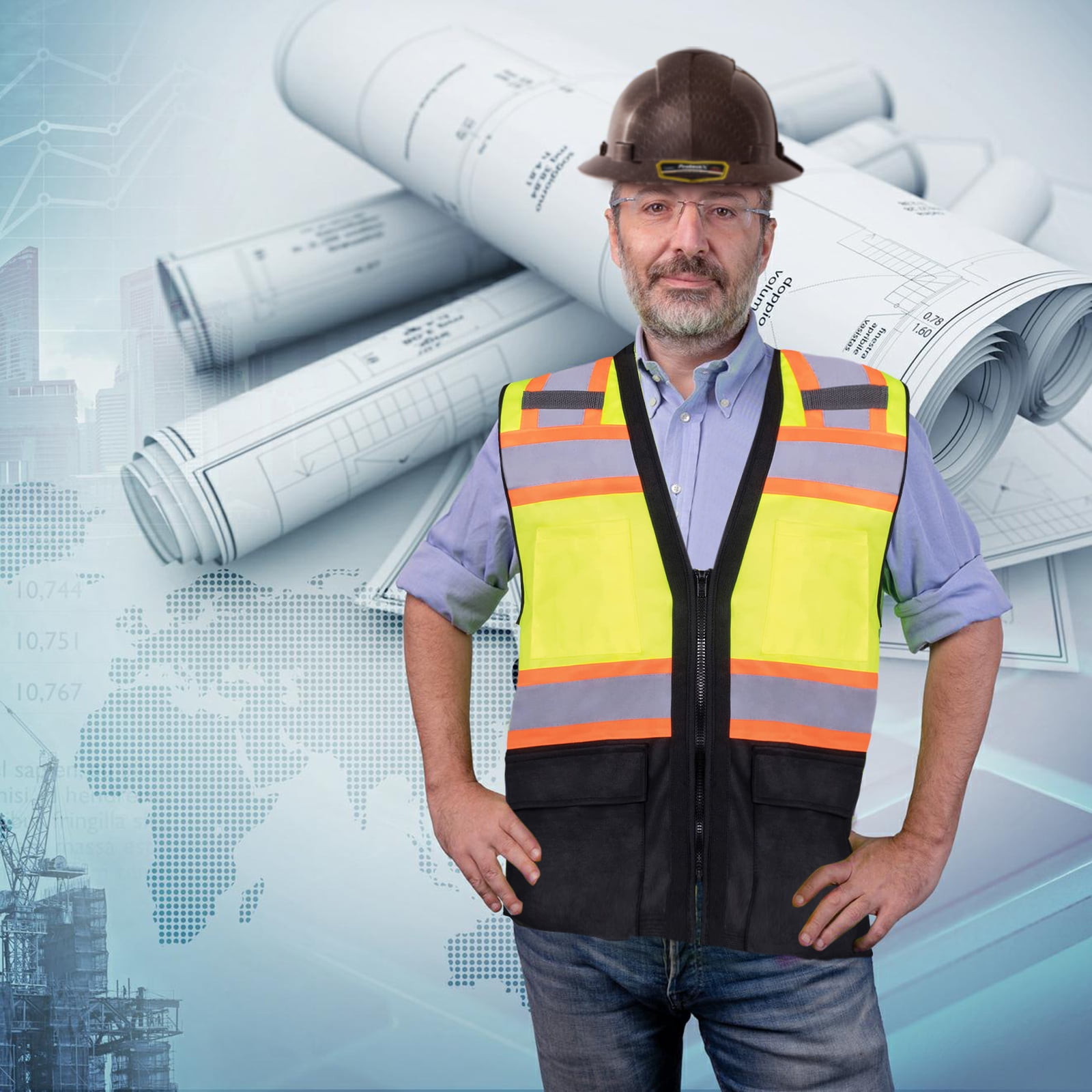 ProtectX Premium Full Brim Hard Hat, Cascos De Construccion for Safety, Vented, 6-point Adjustable Ratchet Suspension, Burgundy, OSHA/ANSI Compliant