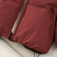thumbnail image 5 of LEBONYARD Clearance Coats for Women Plus Size,Jackets for Women Winter,Womens Fashionable and Winter Stand Collar Short Warm Bread Cotton Jacket Red M, 5 of 6