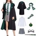 thumbnail image 3 of Disfraz de Slytherin para niños y adultos, uniforme escolar mágico, disfraz de Mago para Halloween, 3 of 4