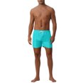 thumbnail image 2 of INSPIRAR CHIC Pantalones Cortos de Playa para Hombre, Ligeros, de Color Sólido, con Cintura Elástica y Cordón, Verano, 28 Azul Claro, 2 of 6