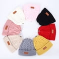 thumbnail image 2 of Mode Bébé Unisexe Automne Hiver Tricoté Bonnet Pompon Bonnets Épaissir Chaud Chapeaux, 2 of 10