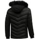 thumbnail image 3 of Chaqueta de algodón con cremallera y bolsillos laterales con costuras gruesas informales con costuras de invierno para hombre Pompotops  oipoqjl20600, 3 of 5