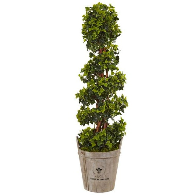 4 ft. English Ivy Tree in Farmhouse Planter UV Resistant