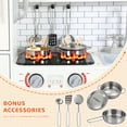 thumbnail image 6 of Pirecart Kids Kitchen Playset Wooden Kitchen Pretend Cooking Toy with Utensils, Washing Machine, Oven, Microwave and Cooking Accessories, Gifts forAge 3+, White, 6 of 10