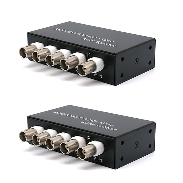 2X Señal 1 en 4 AHD/CVI/TVI Video Splitter HD Cámara Coaxial, Negro